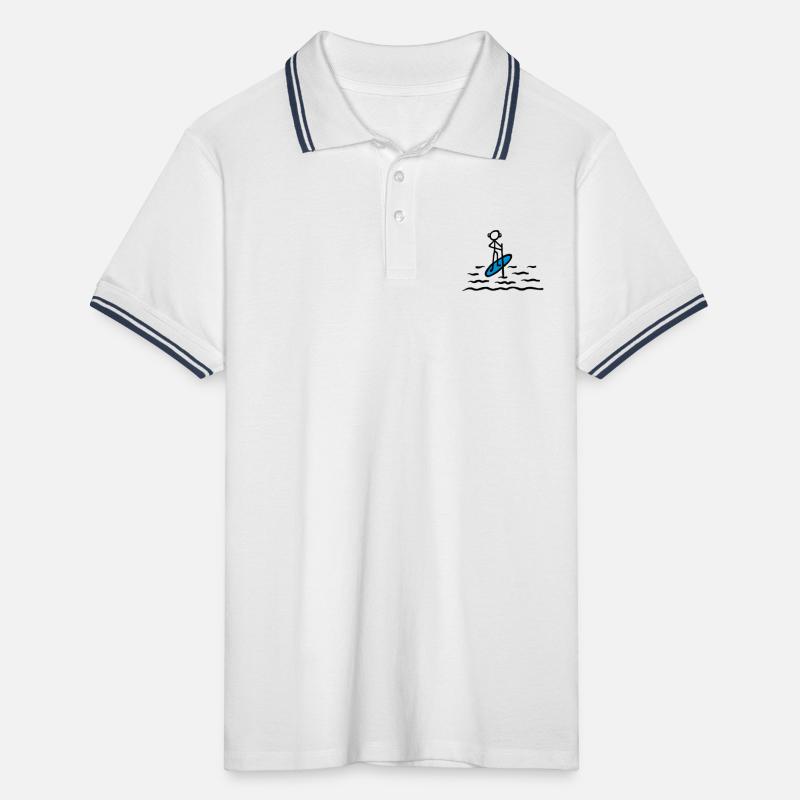 Paddling SUP - V2 Männer Tipped Poloshirt