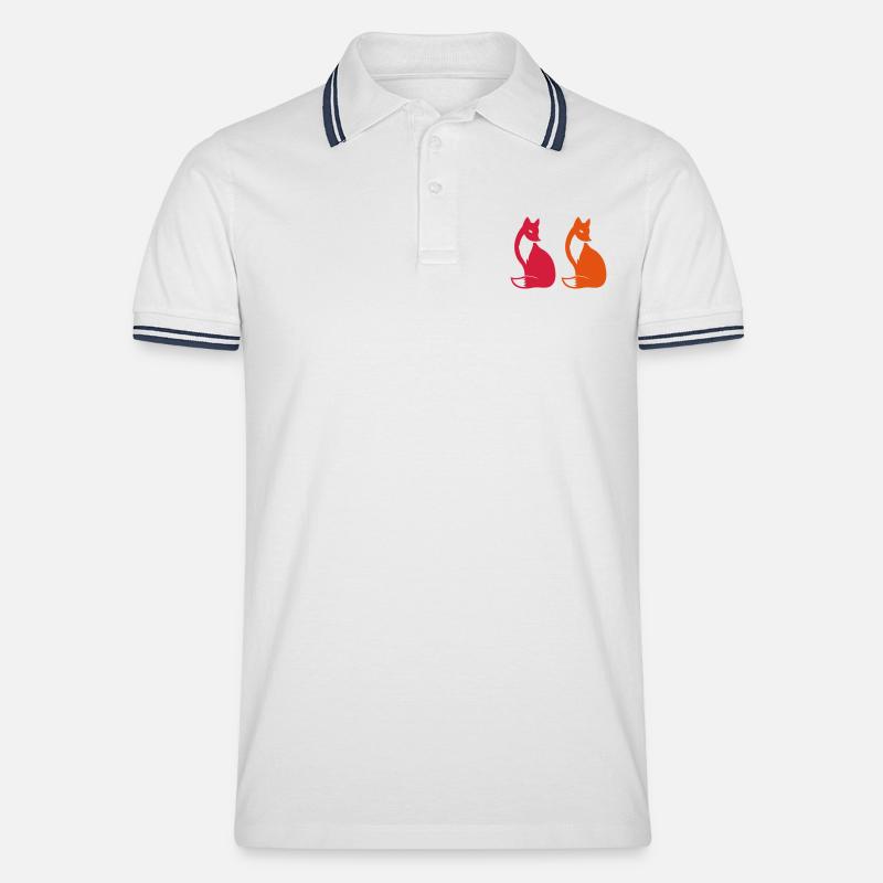 Renard 2 - Polo tipped Homme - blanc/marine