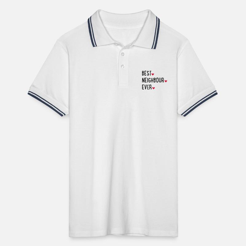 Bester Nachbar Männer Tipped Poloshirt