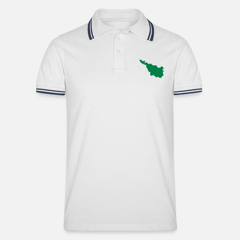 Bremen - Männer Tipped Poloshirt - Weiß/Navy