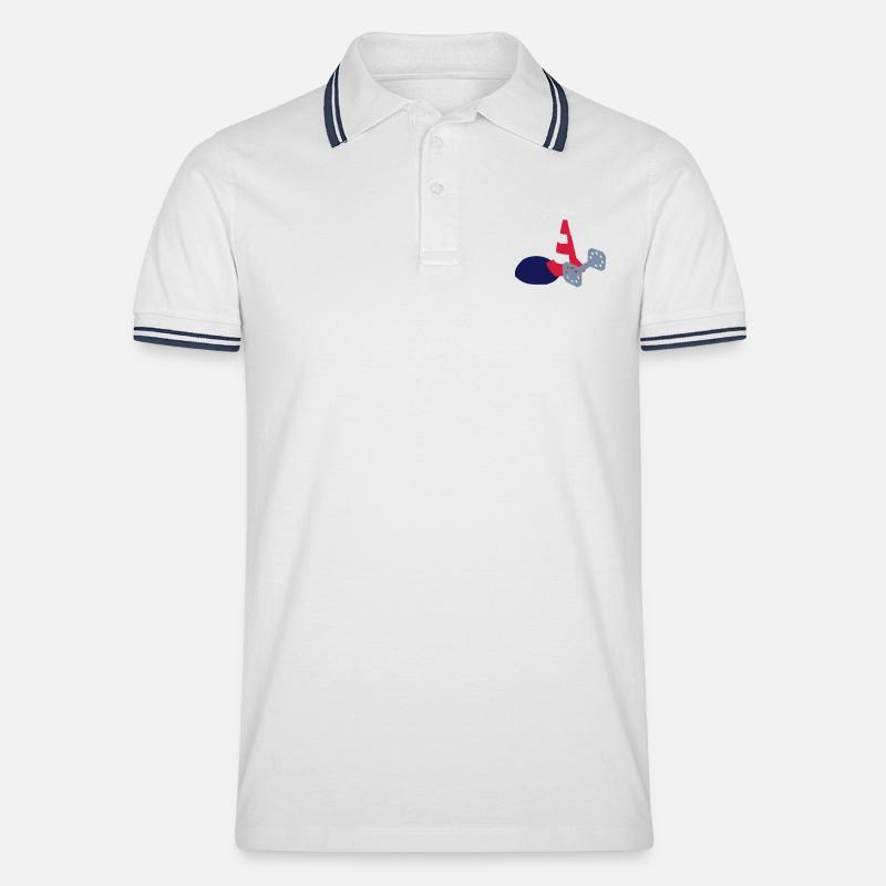 Obedience Zubehör - Männer Tipped Poloshirt - Weiß/Navy
