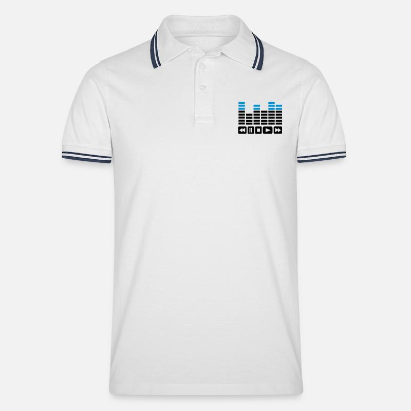 Equalizer Play - Männer Tipped Poloshirt - Weiß/Navy