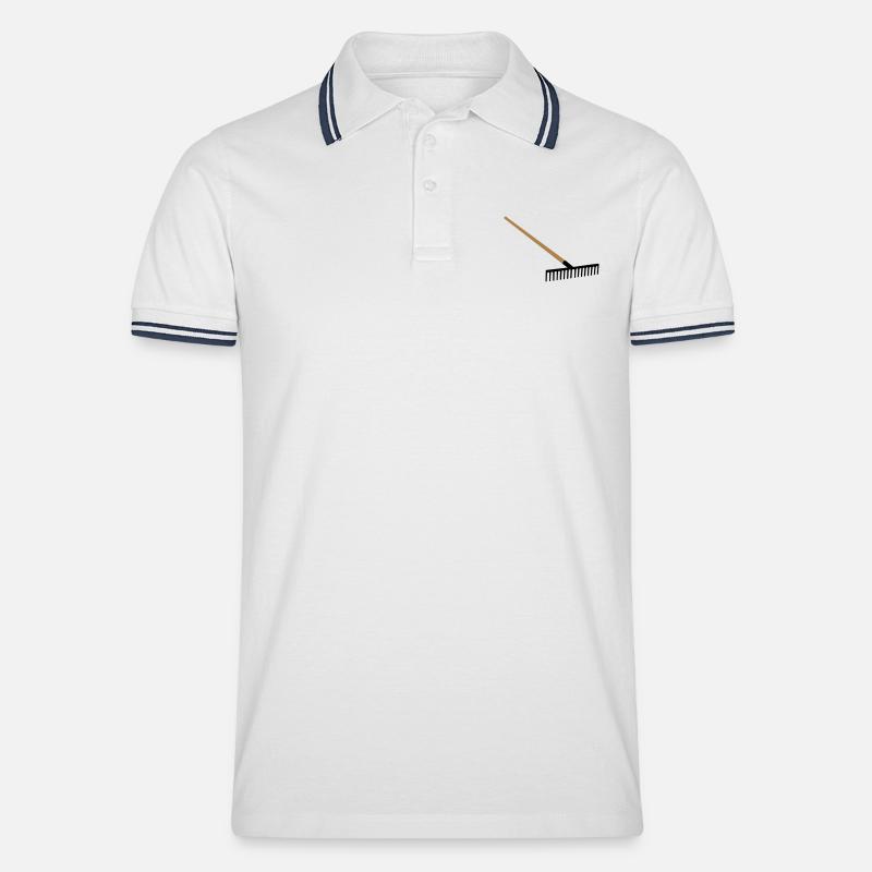 Harke - Männer Tipped Poloshirt - Weiß/Navy