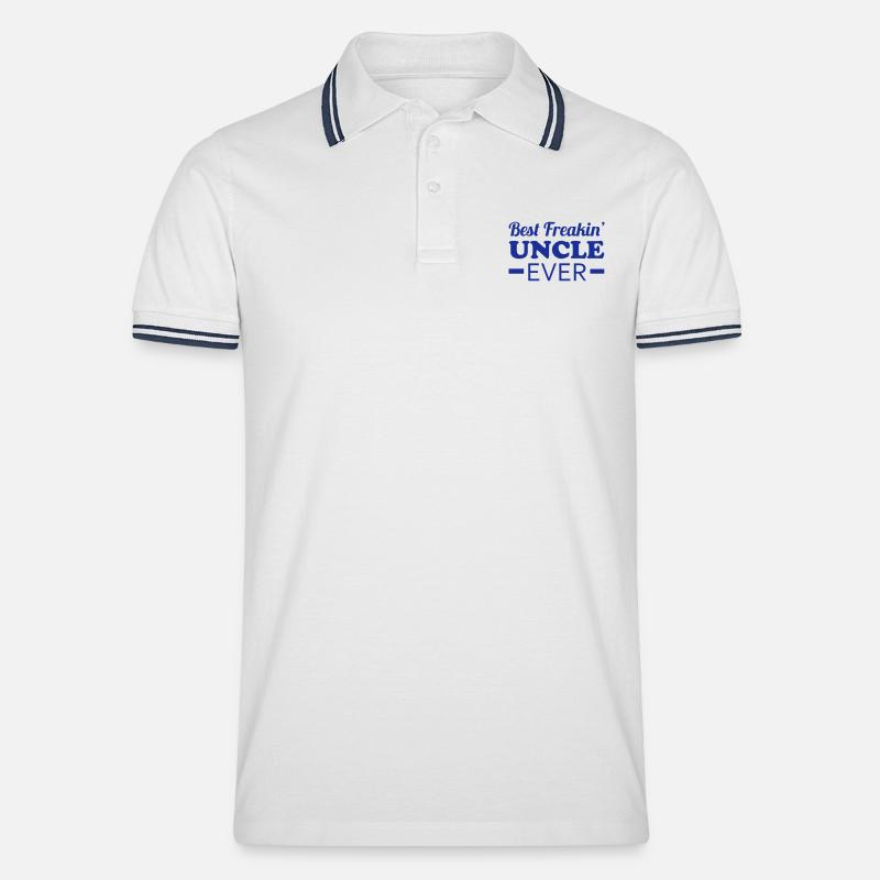 Uncle - Männer Tipped Poloshirt - Weiß/Navy