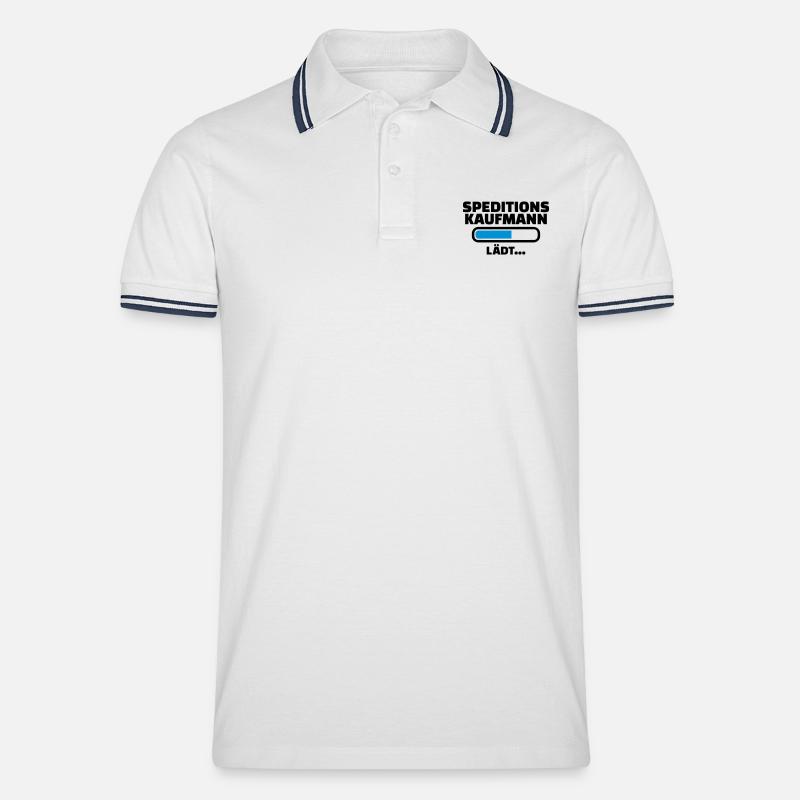 Speditionskaufmann - Männer Tipped Poloshirt - Weiß/Navy