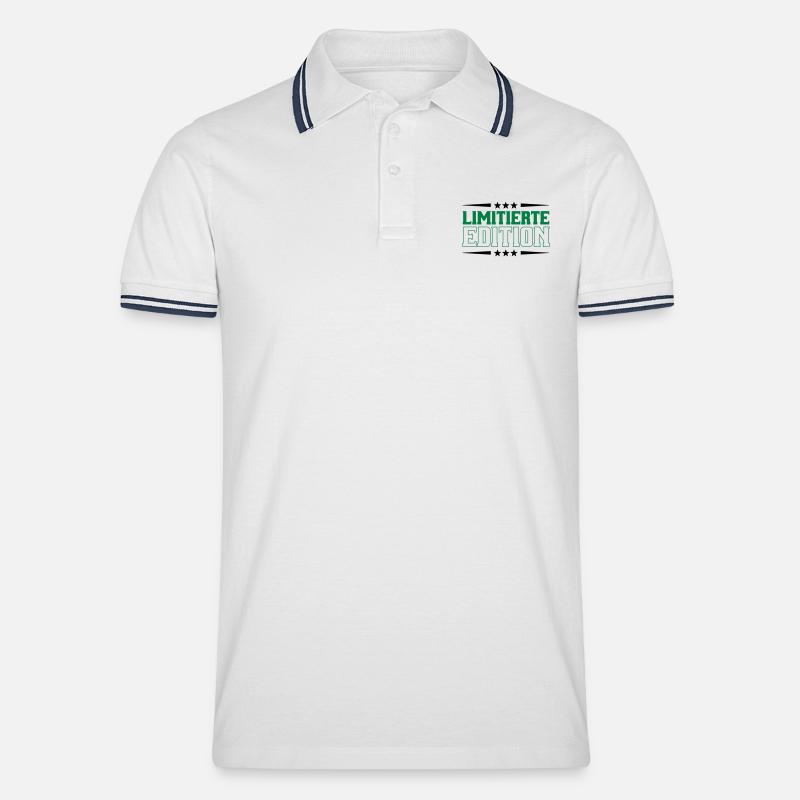 limited edition - Männer Tipped Poloshirt - Weiß/Navy