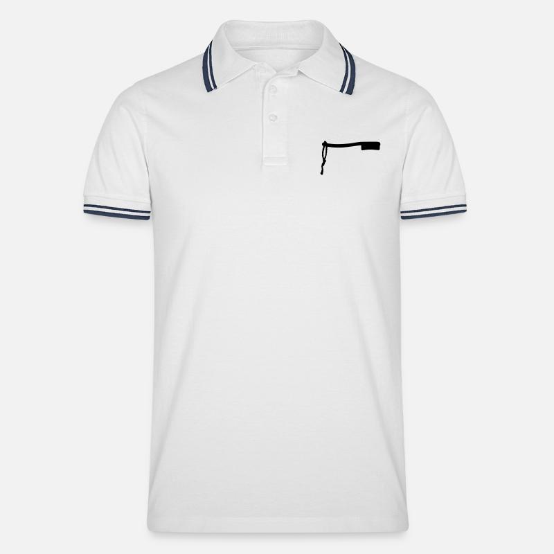 Boulderbrush - Männer Tipped Poloshirt - Weiß/Navy