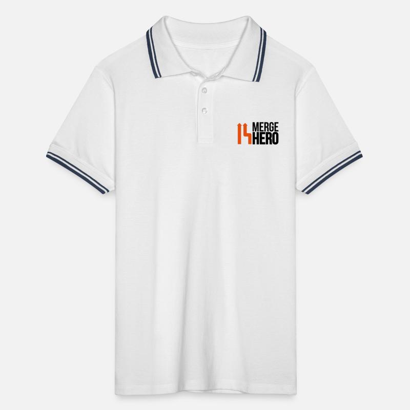 Merge Code Held Männer Tipped Poloshirt