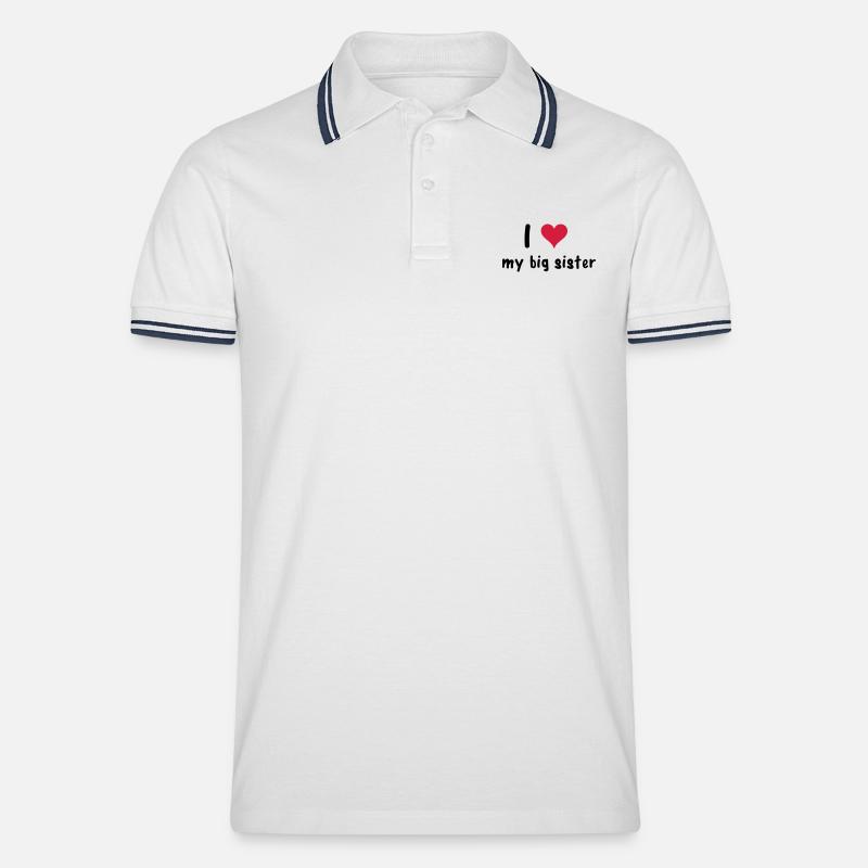 Sister - Männer Tipped Poloshirt - Weiß/Navy