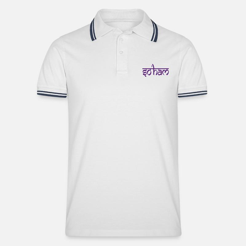 so'ham - Männer Tipped Poloshirt - Weiß/Navy