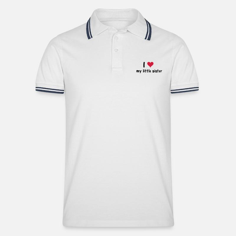 Sister - Männer Tipped Poloshirt - Weiß/Navy