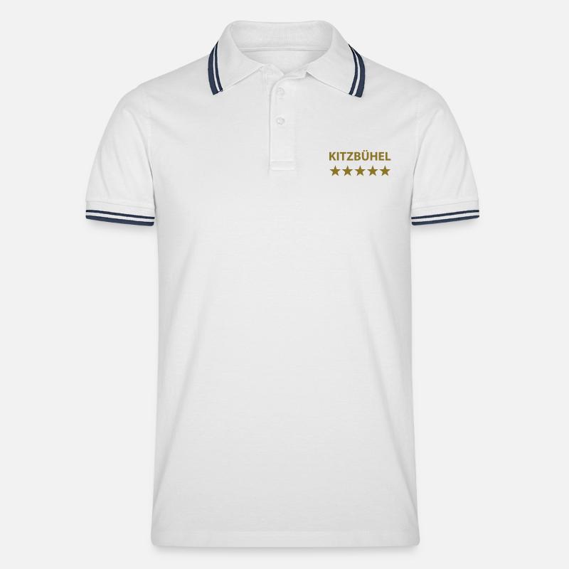 kitzbühel - Männer Tipped Poloshirt - Weiß/Navy