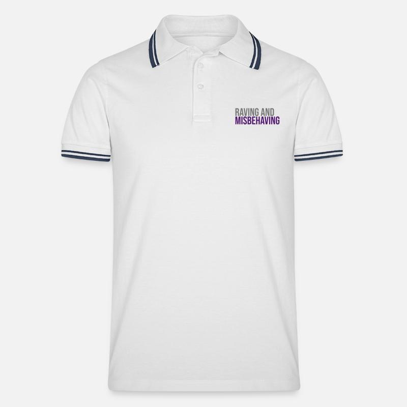 Raving & Misbehaving - Polo tipped Homme - blanc/marine