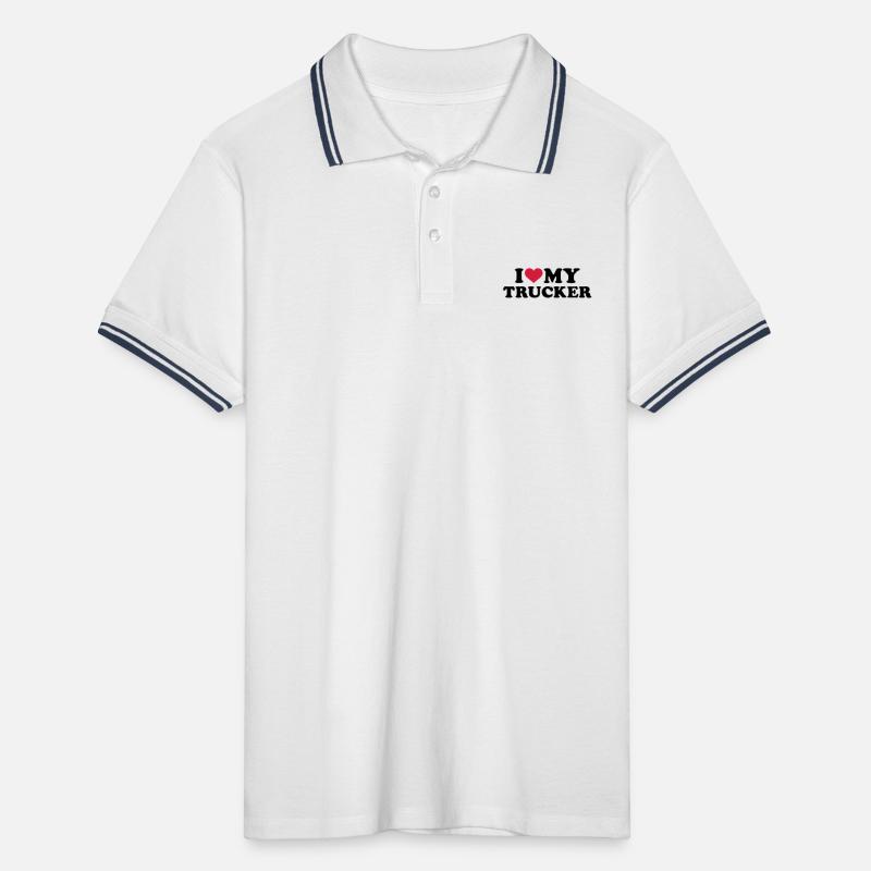 Trucker Männer Tipped Poloshirt