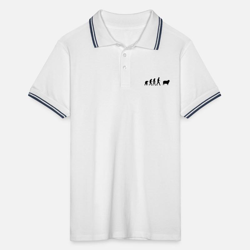 sheep evolution Men's Tipped Polo Shirt