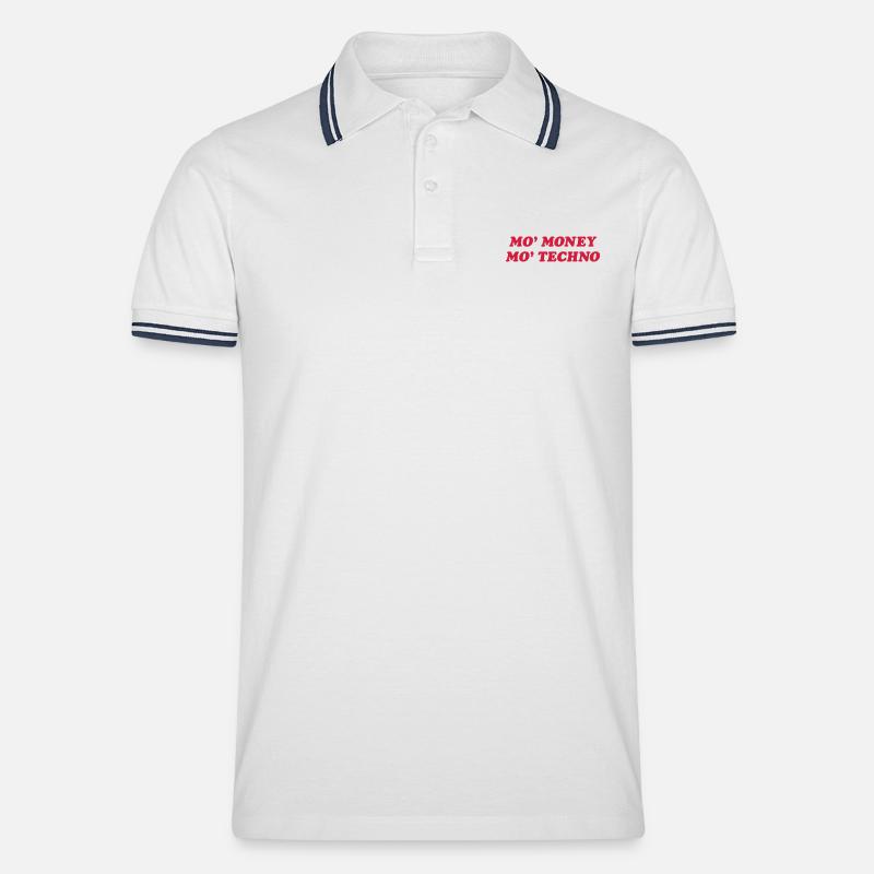 Plus Techno - Polo tipped Homme - blanc/marine