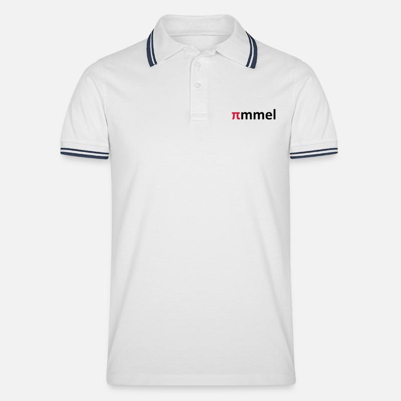 pmml 2c bold - Männer Tipped Poloshirt - Weiß/Navy