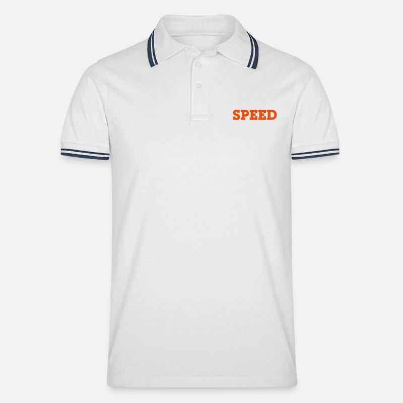 speed - Polo tipped Homme - blanc/marine