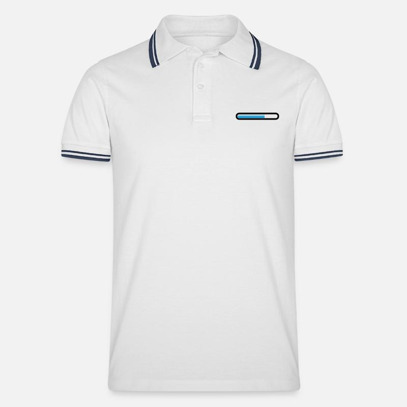 Herunterladen - Männer Tipped Poloshirt - Weiß/Navy
