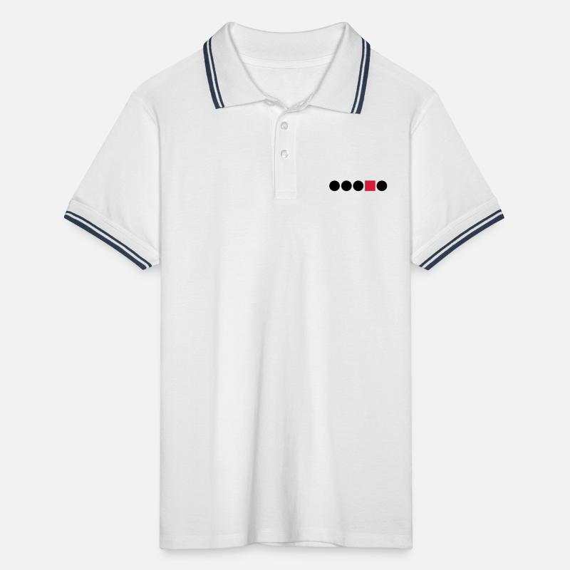 Forme Circle Square Rectangle Anders bords de diff Polo tipped Homme