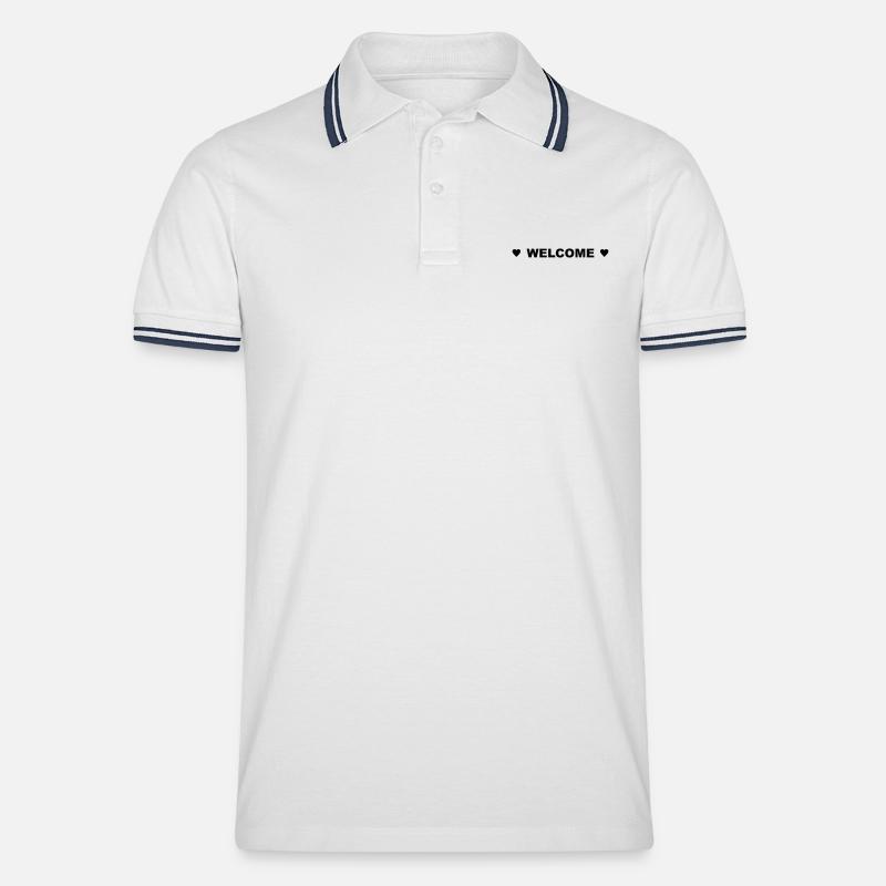 Welcome - Polo tipped Homme - blanc/marine
