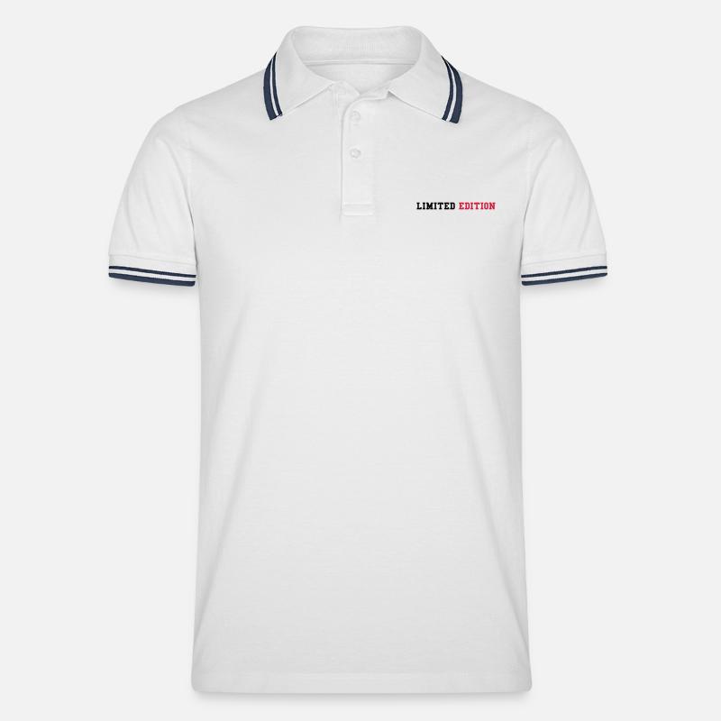 limited edition 2 - Männer Tipped Poloshirt - Weiß/Navy