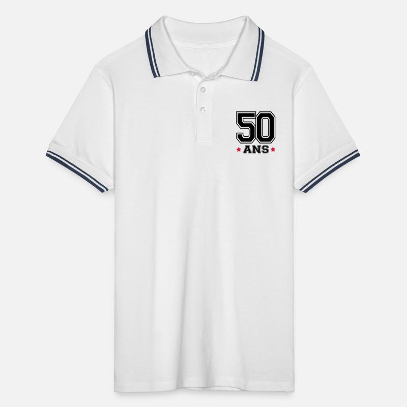 50 ANS Polo tipped Homme