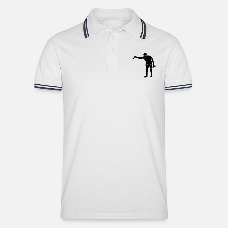 Boule - Männer Tipped Poloshirt - Weiß/Navy