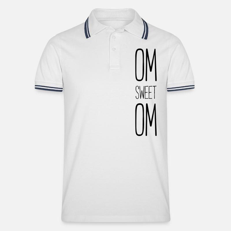 Om_sweet_Om - Männer Tipped Poloshirt - Weiß/Navy