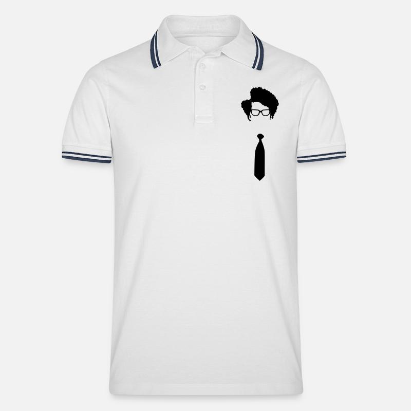 Moss IT-Crowd - Men's Tipped Polo Shirt - white/navy