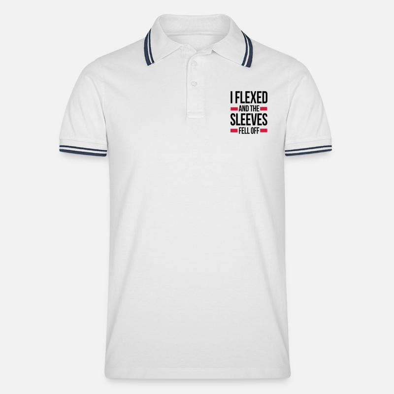 Flex - Polo tipped Homme - blanc/marine