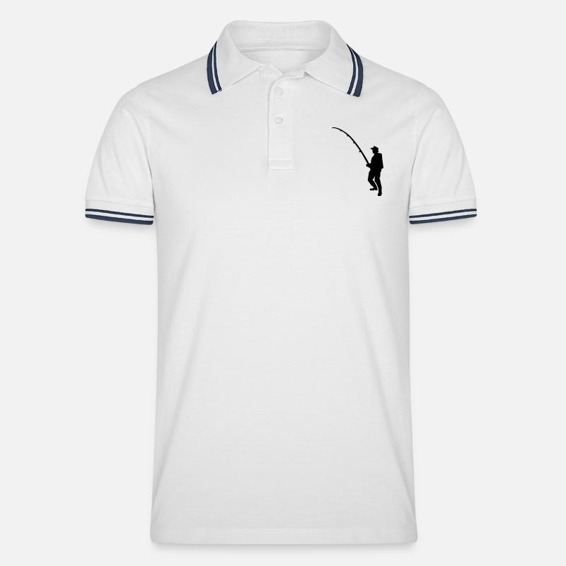 Pêche - Polo tipped Homme - blanc/marine