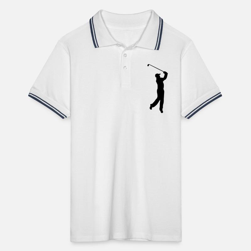 golfer Männer Tipped Poloshirt