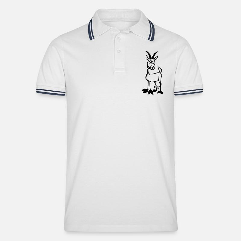 ged - Männer Tipped Poloshirt - Weiß/Navy