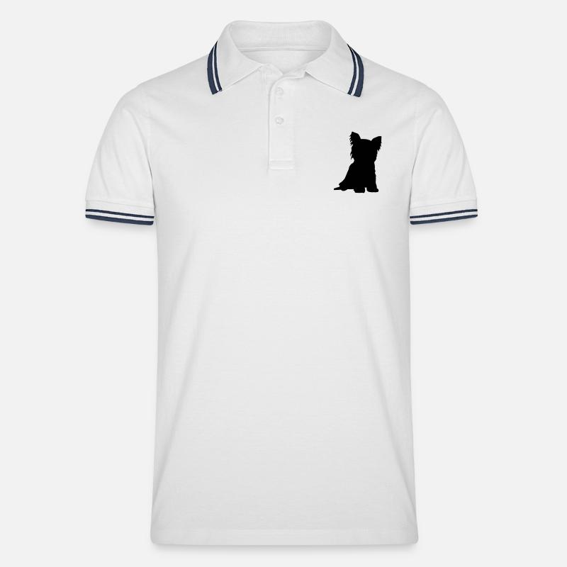 Yorkshire - Männer Tipped Poloshirt - Weiß/Navy