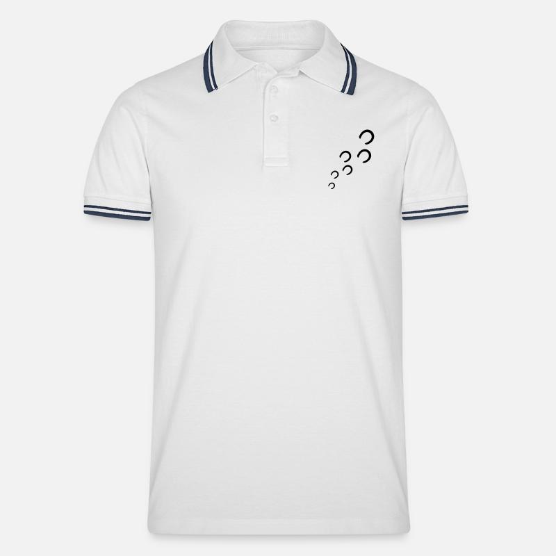 hufeisen - Männer Tipped Poloshirt - Weiß/Navy