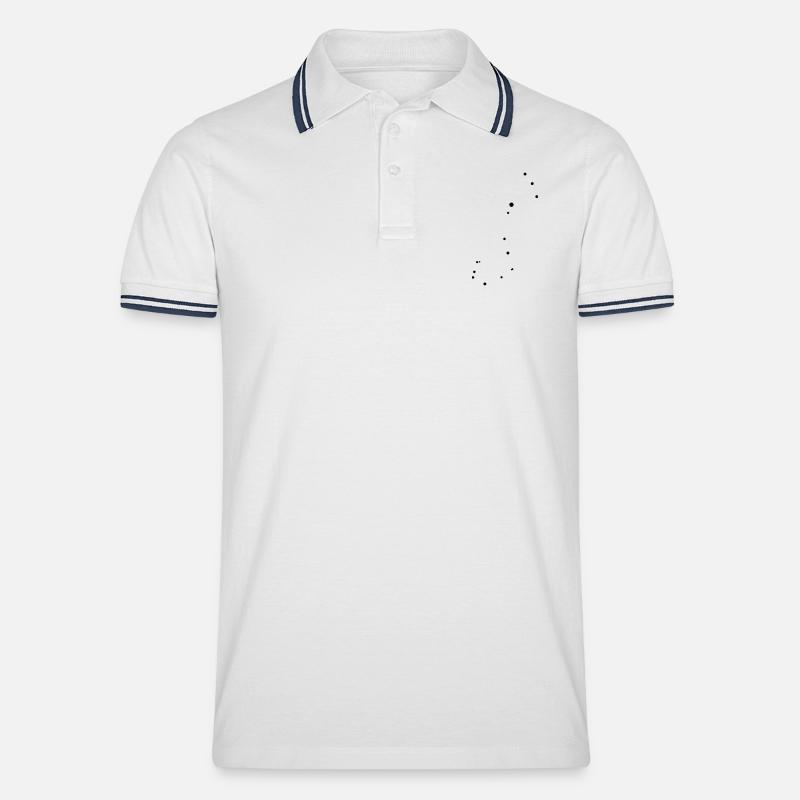 Scorpius - Männer Tipped Poloshirt - Weiß/Navy