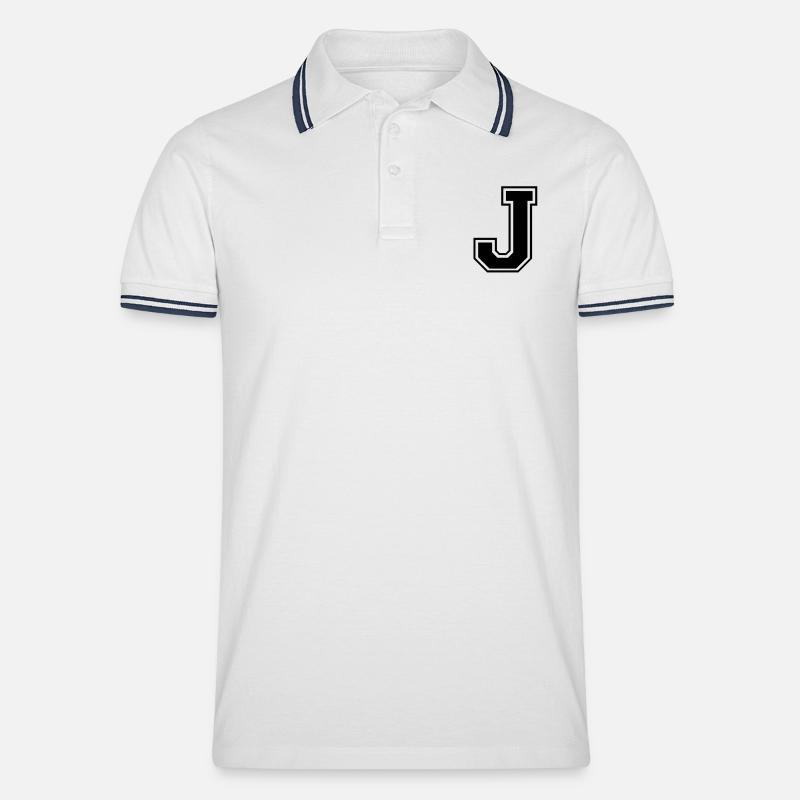 j - Polo tipped Homme - blanc/marine
