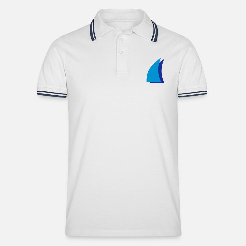 segel - Männer Tipped Poloshirt - Weiß/Navy