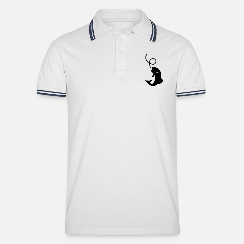 Poisson Pêche - Polo tipped Homme - blanc/marine