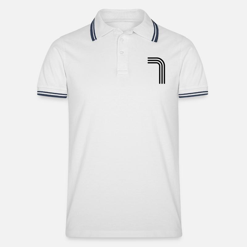 7 sieben seven - Männer Tipped Poloshirt - Weiß/Navy