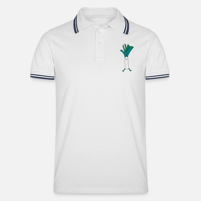 Lauchmann - Männer Tipped Poloshirt - Weiß/Navy