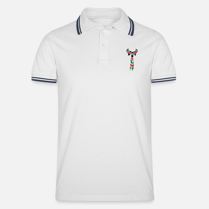 Pfadfinder Schal - Männer Tipped Poloshirt - Weiß/Navy