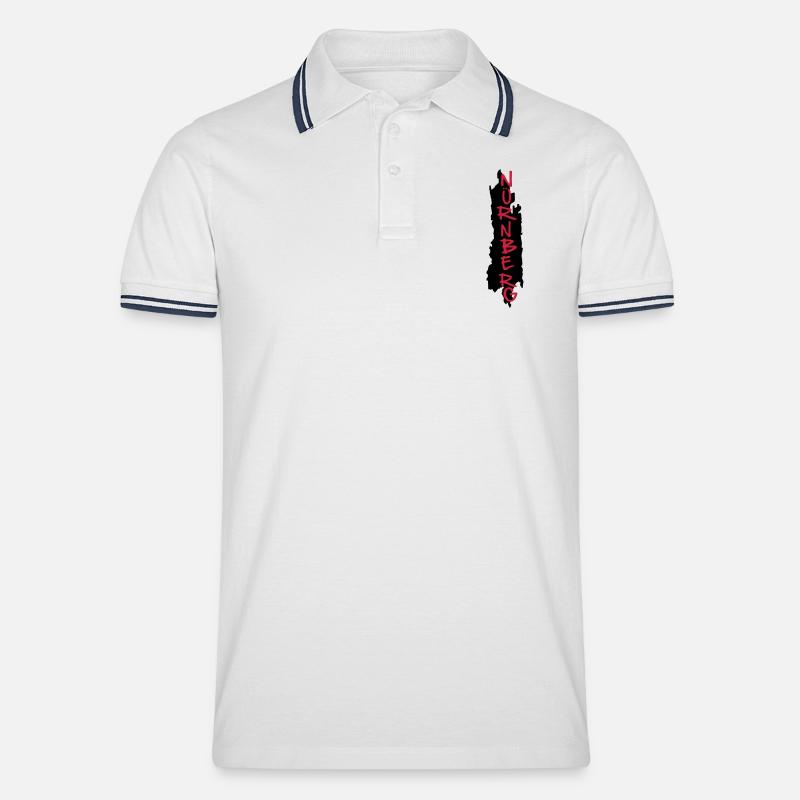 nürnberg - Männer Tipped Poloshirt - Weiß/Navy