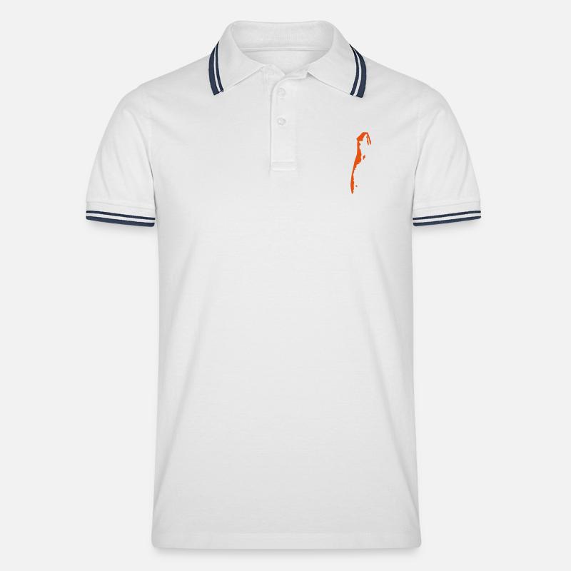Hiddensee - Männer Tipped Poloshirt - Weiß/Navy