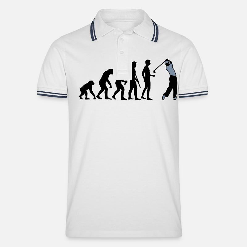 evolution_golf_b_2c - Männer Tipped Poloshirt - Weiß/Navy