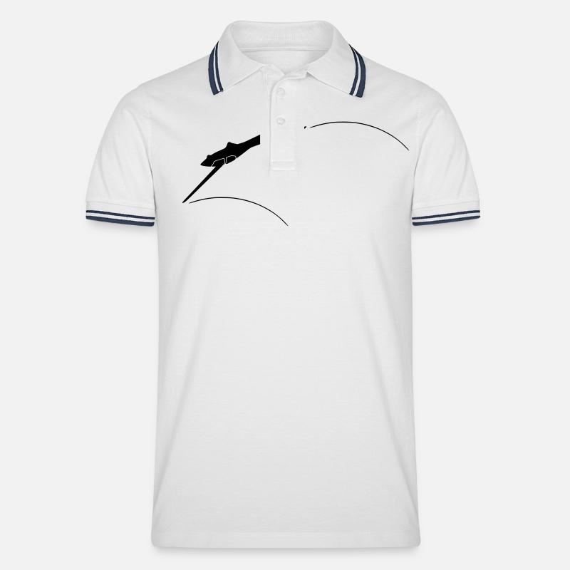 ASK 21 Kunstflug - Männer Tipped Poloshirt - Weiß/Navy