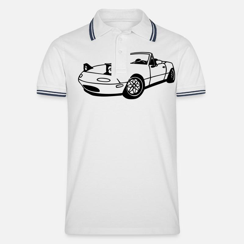 Roadster_II - Polo tipped Homme - blanc/marine
