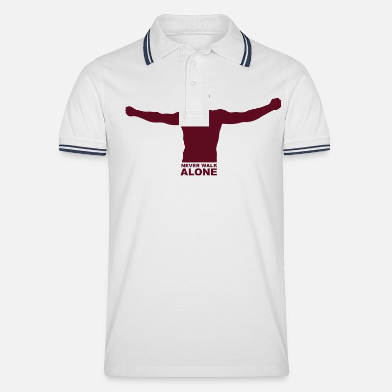 hool_neveralone - Männer Tipped Poloshirt - Weiß/Navy