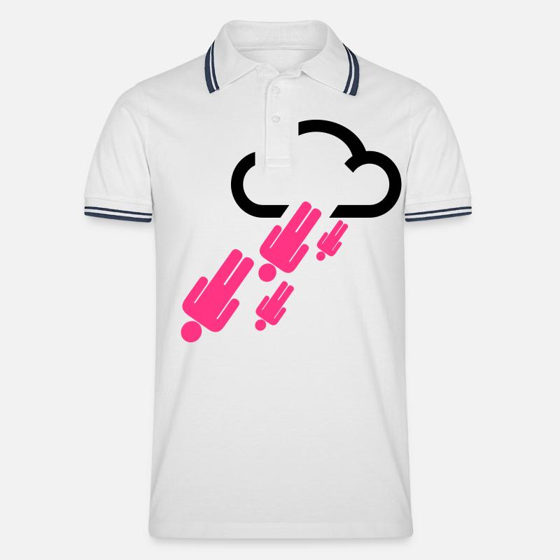 rainingmen - Men's Tipped Polo Shirt - white/navy